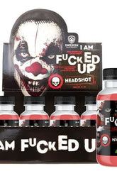 Swedish Supplements F-cked Up PWO Shot, 100 ml, featuring a clown design for pre-workout energy boost.